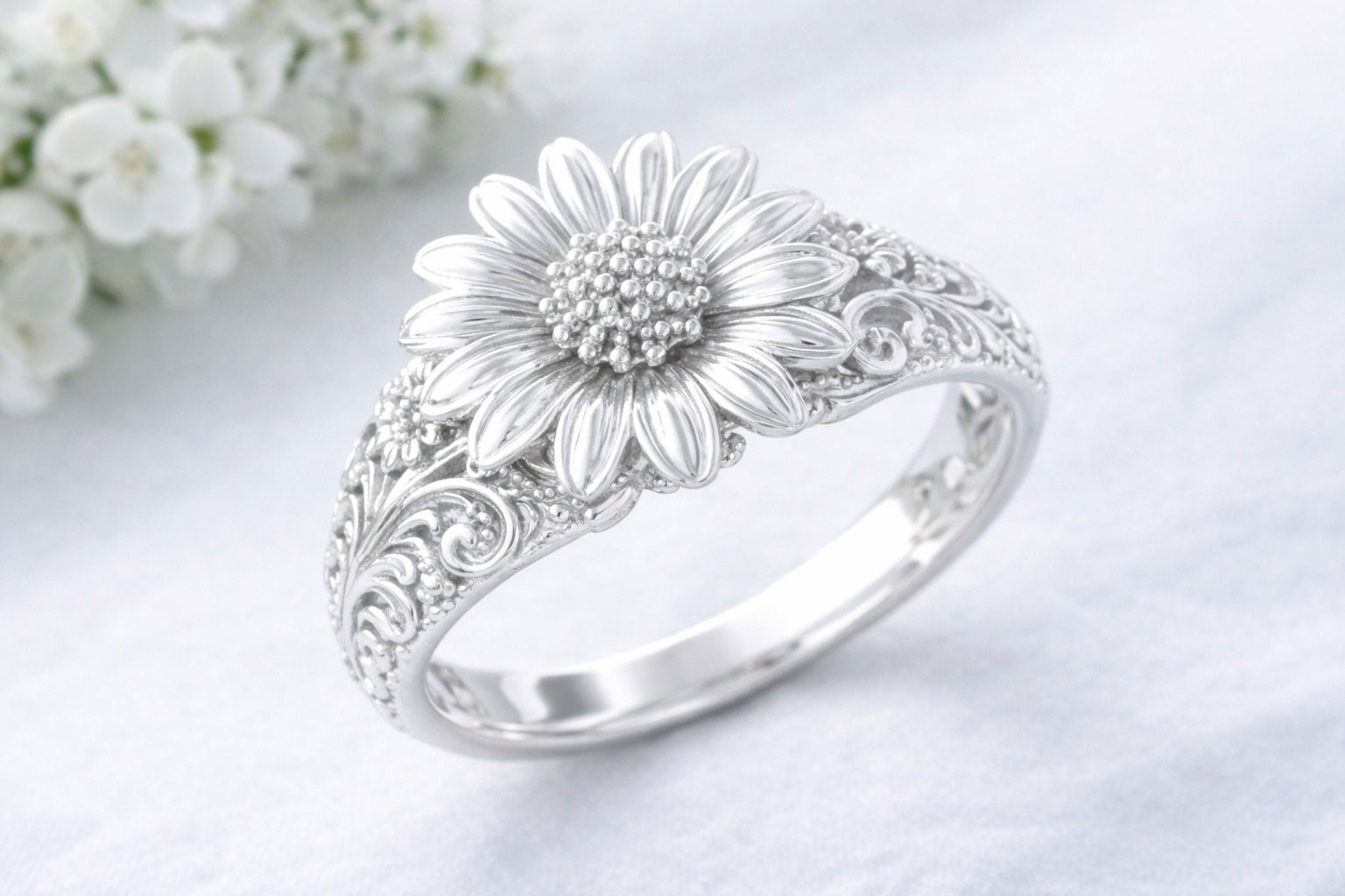 Sterling Silver Daisy Ring