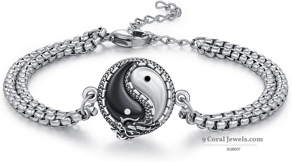 Yin Yang Silver Bracelet