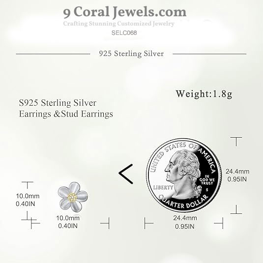 Silver Flower Stud Earrings
