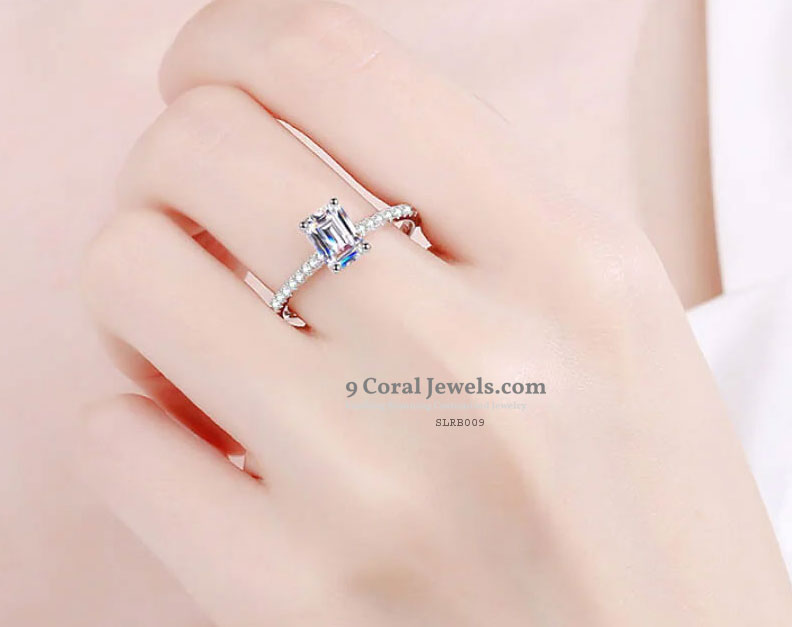 Emerald Cut Solitaire Engagement Ring