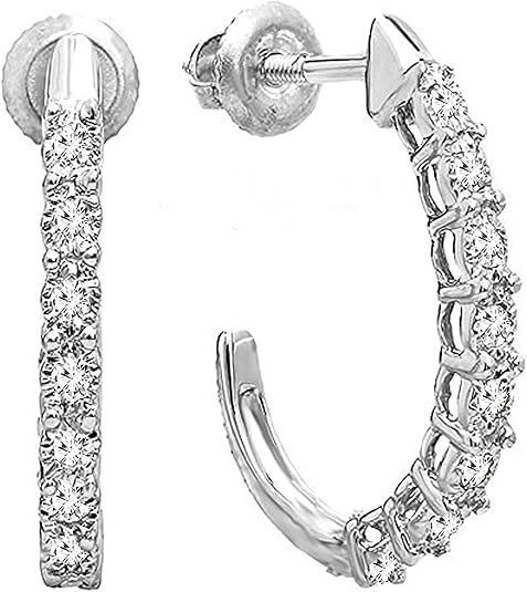 Cubic Zircon Diamond Hoop Earrings