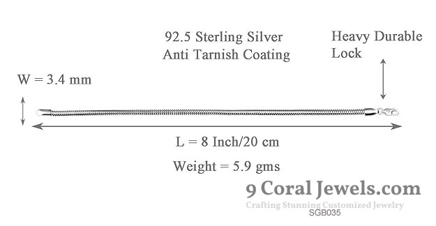 Sterling Silver Snake Chain Bracelet