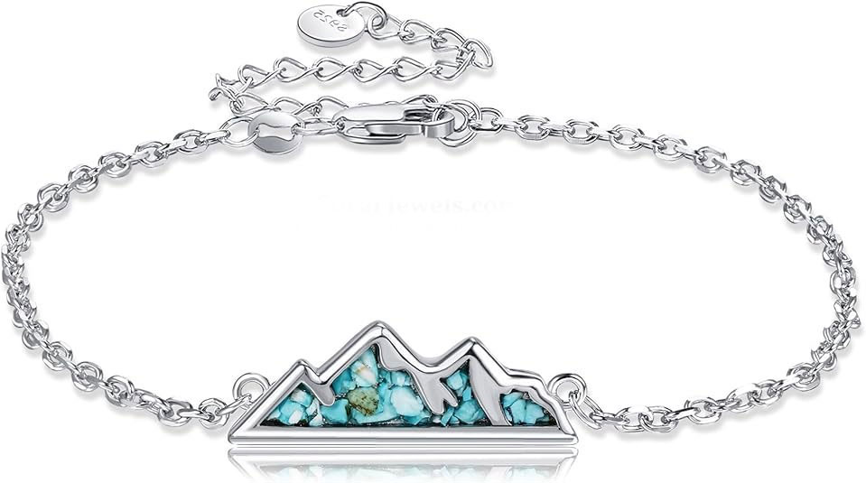 Sterling Silver Mountain Turquoise Jewelry Set