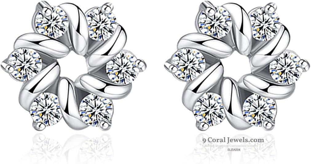 Elegant CZ Diamond Stud Earrings