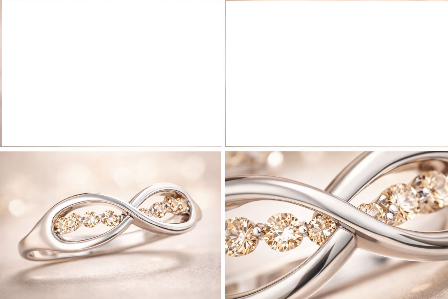 Infinity CZ Diamond Sterling Silver Ring