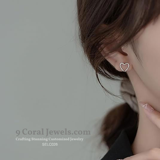 Heart-shaped Silver Earrings