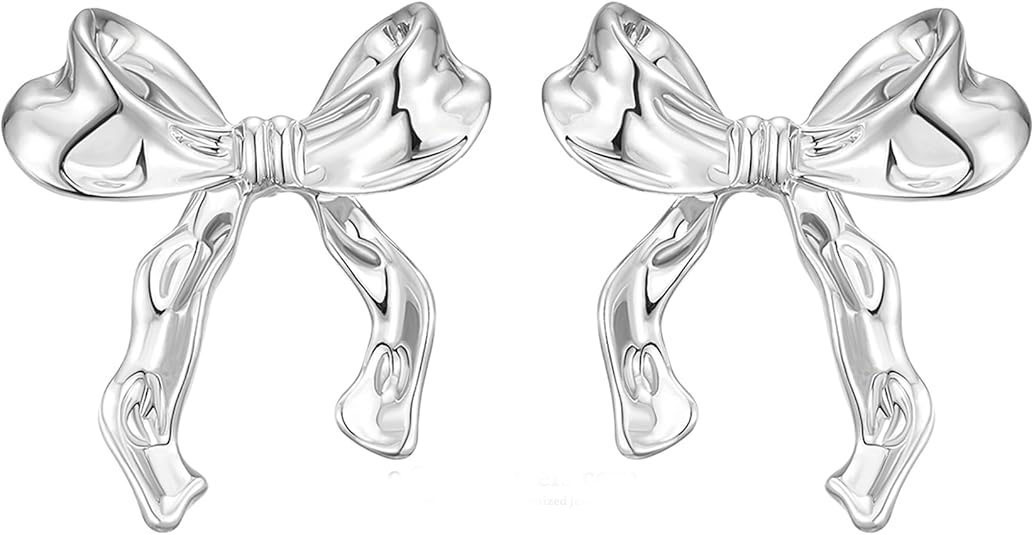 Silver Bow Earrings