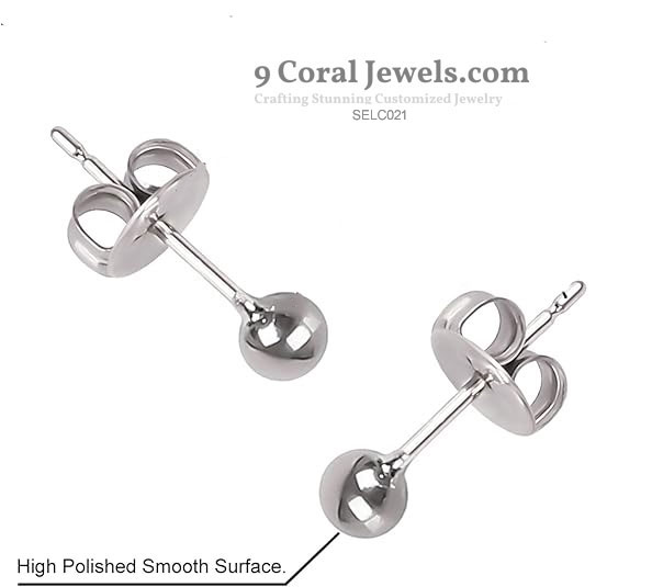 925% Sterling Silver Ball Stud Earrings