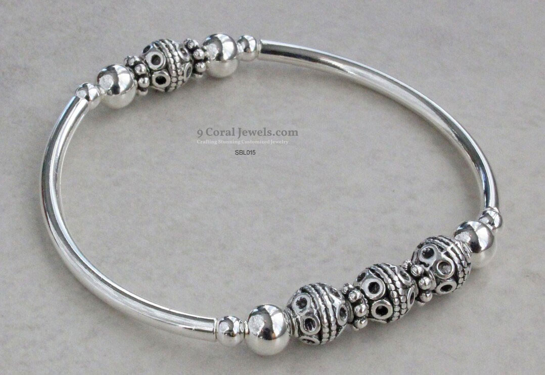 Sterling Silver Beaded Bracelet