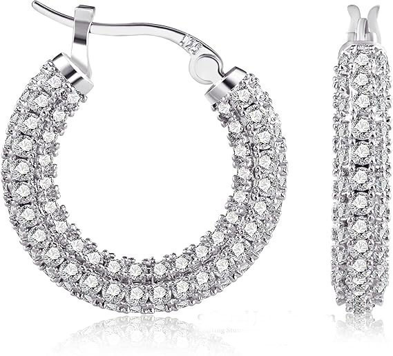 Elegant Crystal Hoop Earrings