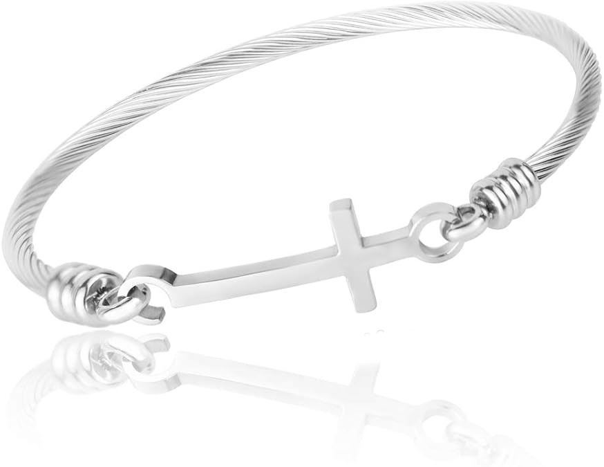 Sterling Silver Cross Bracelet