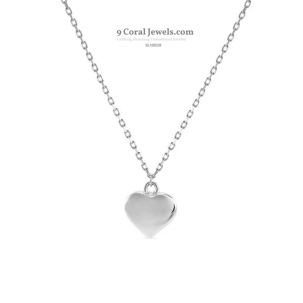 Sterling Silver Heart Pendant Necklace