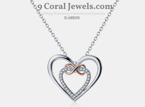 Heart and Infinity Pendant Necklace