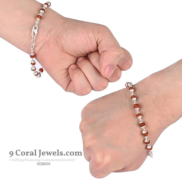 Rudraksha Silver Bracelet