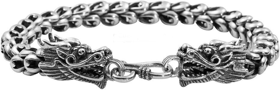 Dragon Head Sterling Silver Bracelet