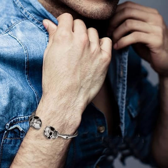 Silver Skull Bracelet
