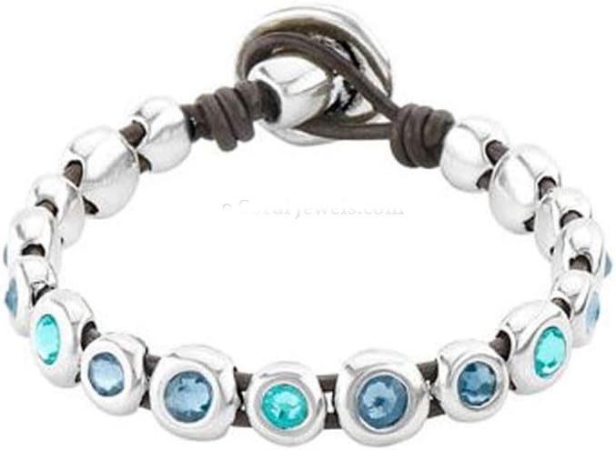 Silver Beaded Gemstone Bracelet