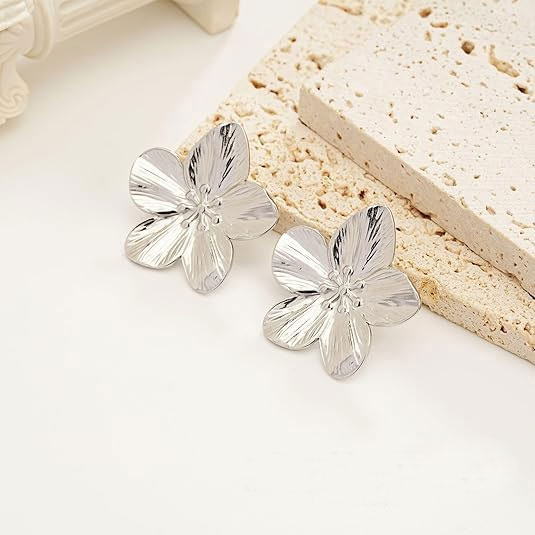 Silver Flower Earrings