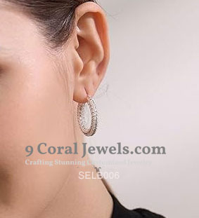 Elegant Crystal Hoop Earrings