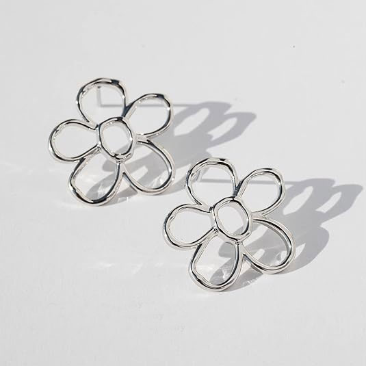 Silver Flower Earrings