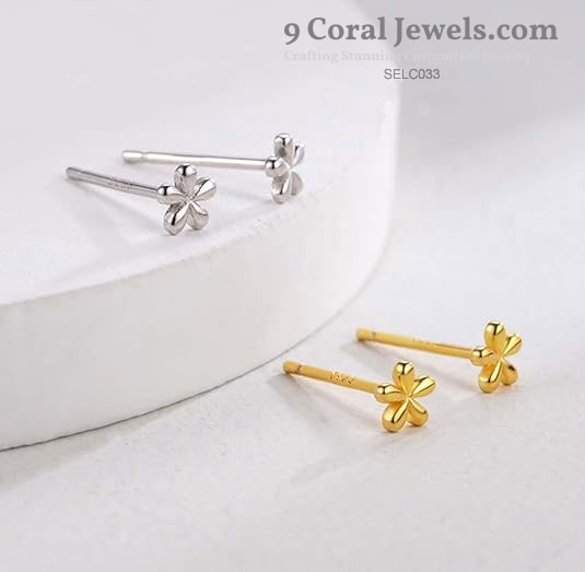 Silver Flower Stud Earrings
