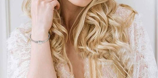 925 Sterling Silver Heart Initial Cable Wire Bracelet – SBL063