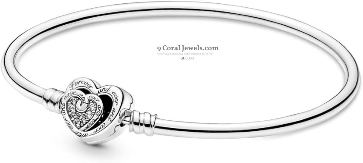 Heart-Shaped Silver Bracelet