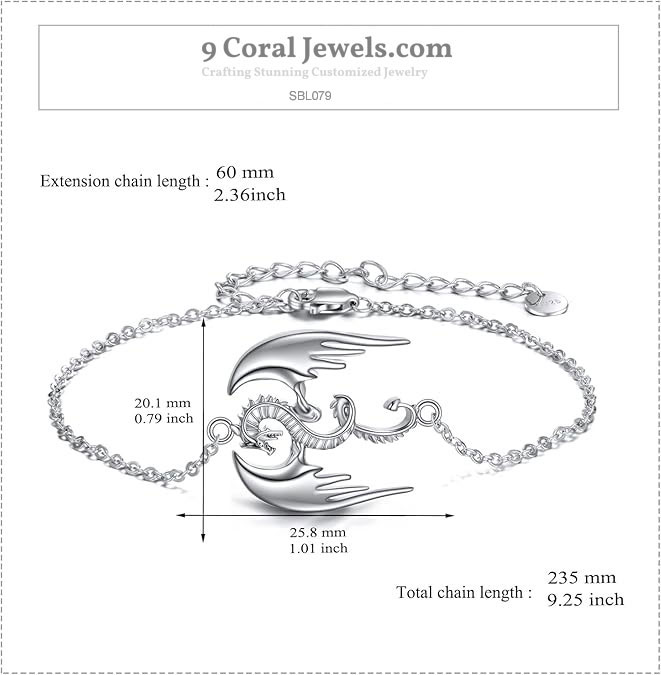 Sterling Silver Dragon Bracelet
