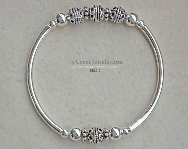 Sterling Silver Beaded Bracelet