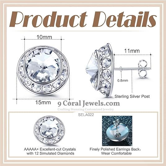 Elegant Crystal Stud Earrings