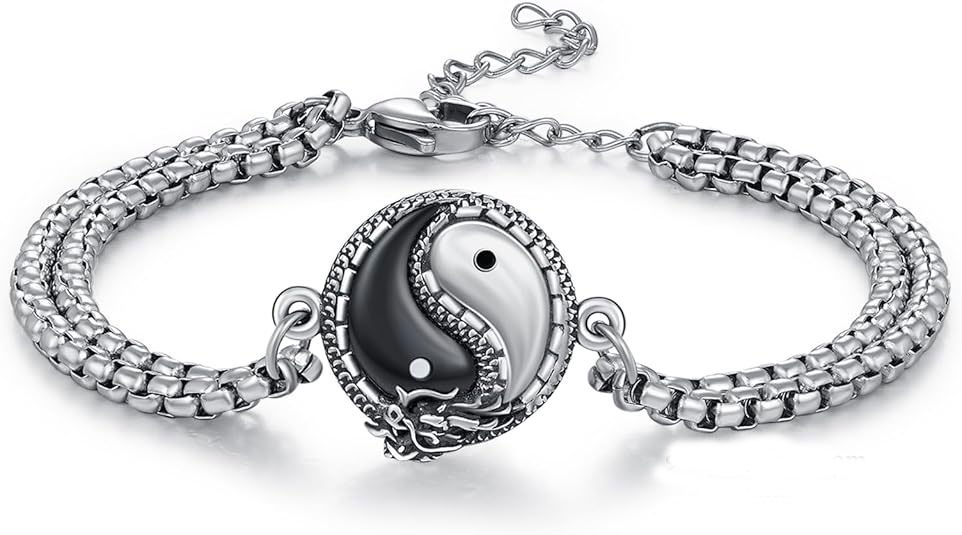 Yin Yang Silver Bracelet