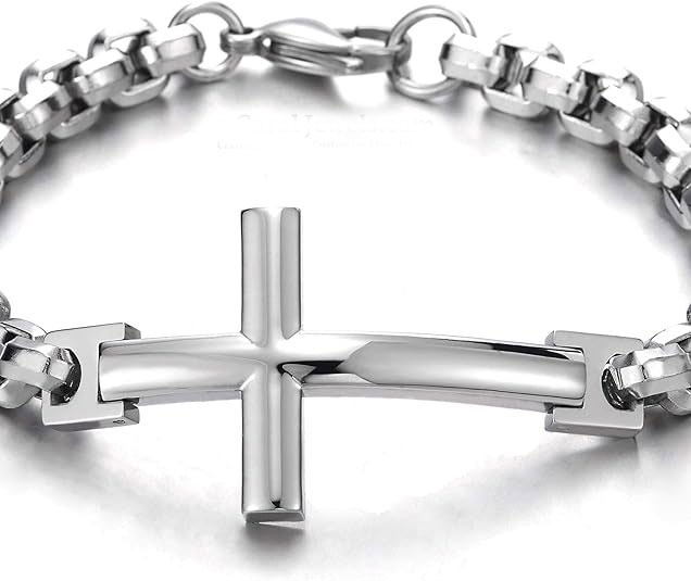 Sterling Silver Cross Bracelet
