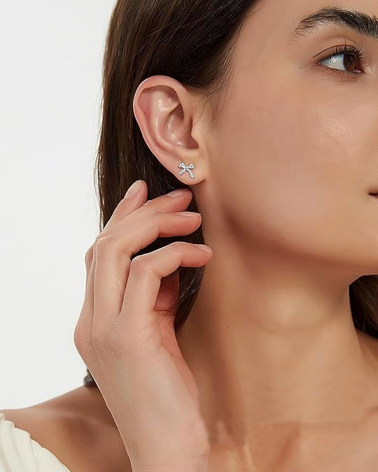 Sterling Silver Bow Stud Earrings