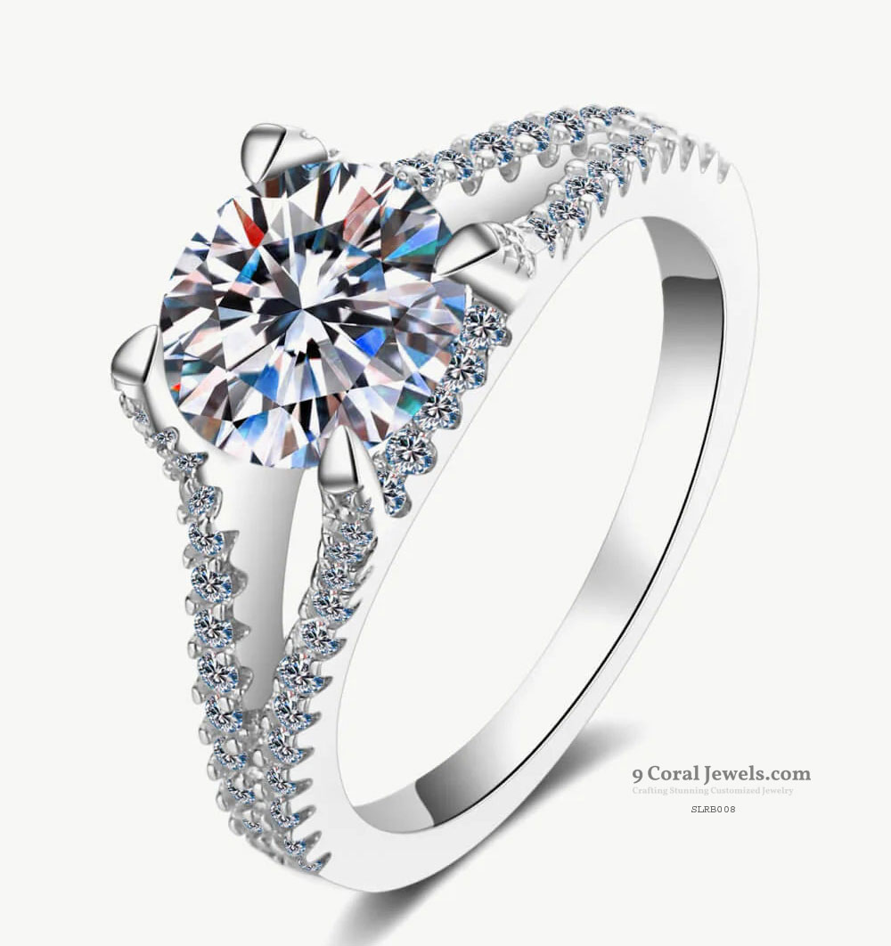 925% Sterling Silver Elegant Solitaire Ring