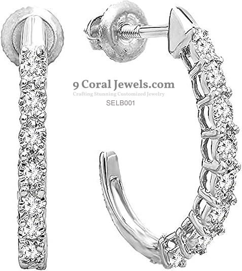 Cubic Zircon Diamond Hoop Earrings