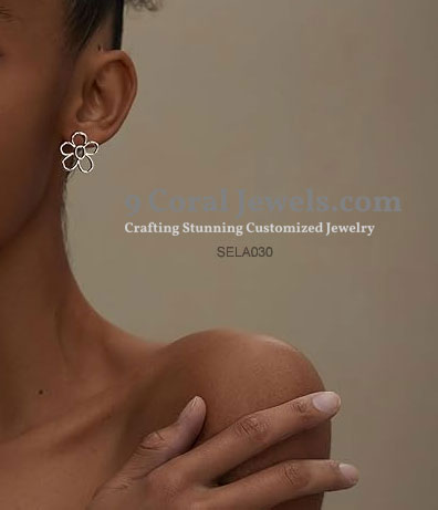 Silver Flower Earrings