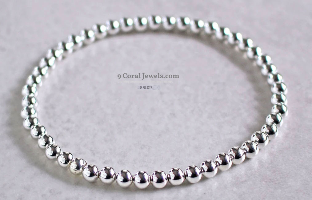 Sterling Silver Bead Bracelet