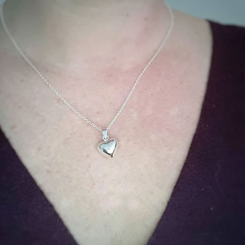 Silver Heart Pendant Necklace