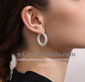 Elegant Crystal Hoop Earrings