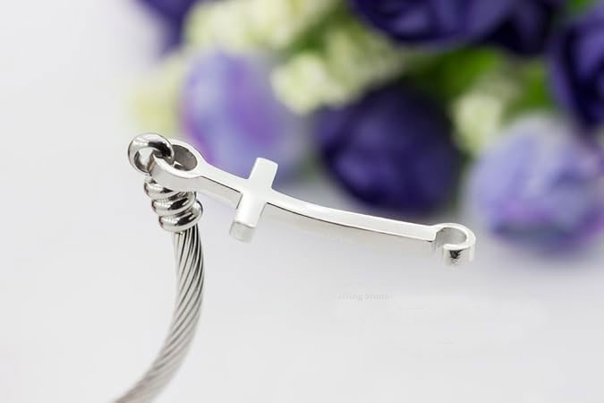 Sterling Silver Cross Bracelet