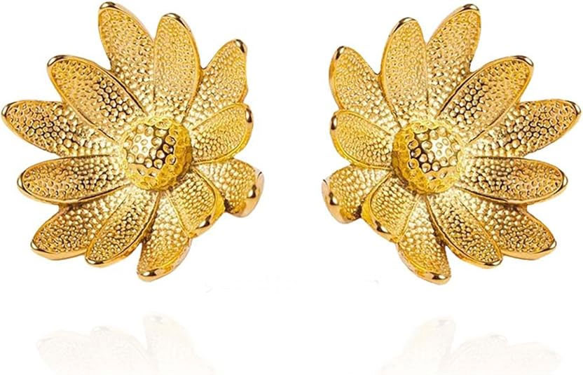 Gold Floral Earrings