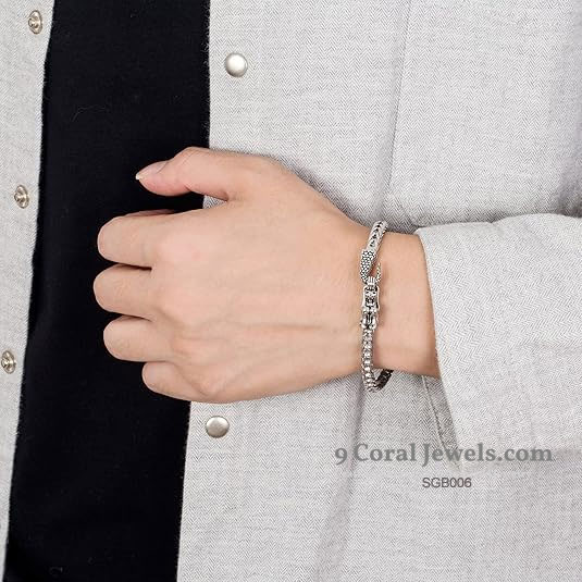 Sterling Silver Dragon Chain Bracelet