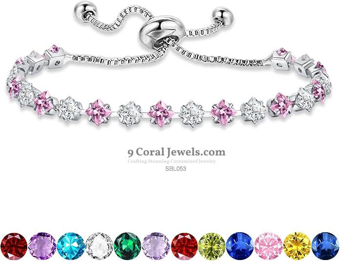 Adjustable Flower Gemstone Bracelet