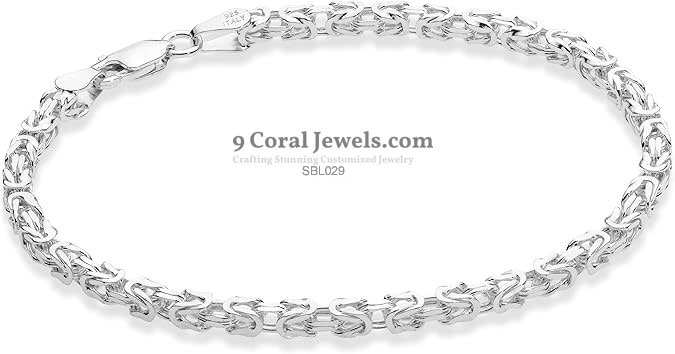 Sterling Silver Byzantine Chain Bracelet