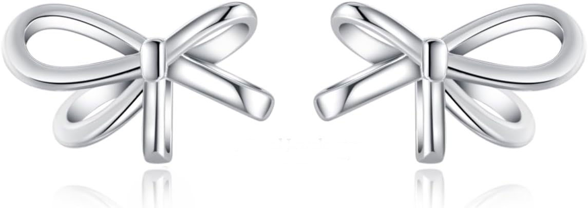 Silver Bow Earrings