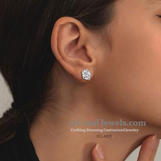 Sterling Silver Flower Stud Earrings