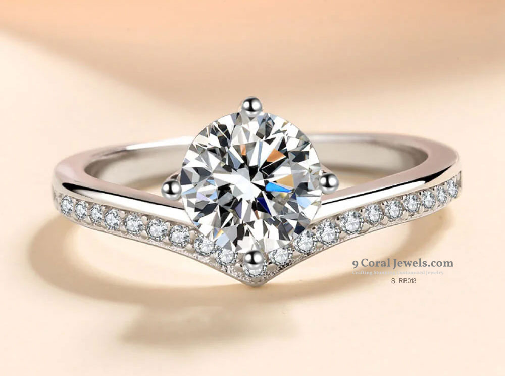 Elegant Crystal CZ Engagement Ring