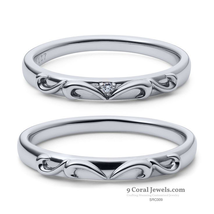 Elegant Wave Pattern Silver Rings