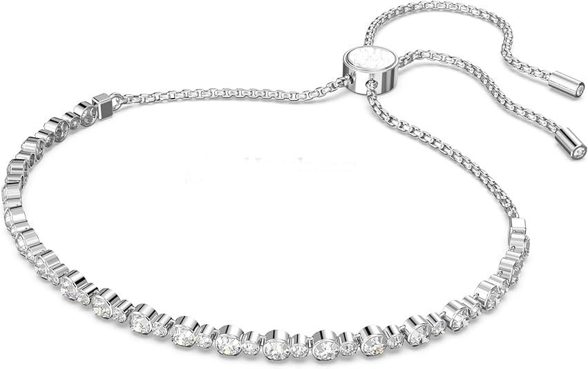 925 Sterling Silver Bezel-Set CZ Adjustable Bracelet