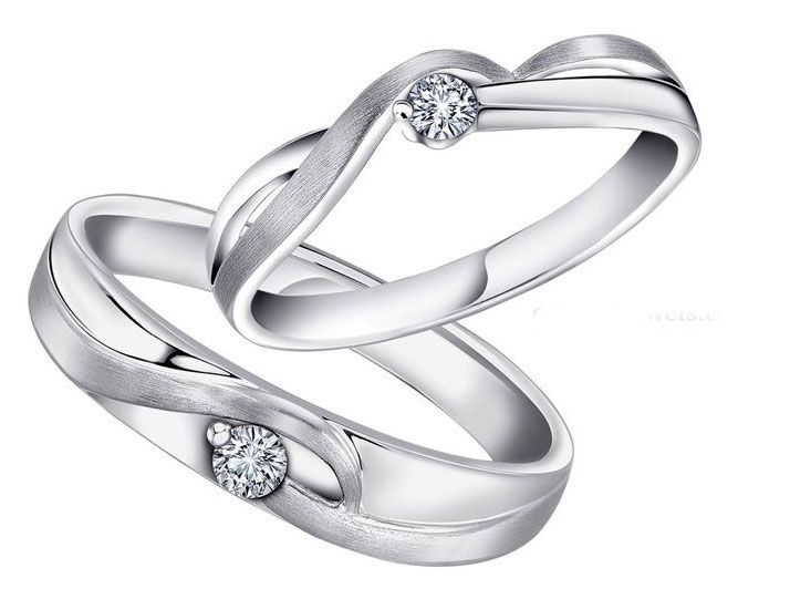Elegant Silver Couple Rings